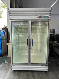 在飛比找Yahoo!奇摩拍賣優惠-吉田二手傢俱❤雙門對開玻璃冷藏冰箱 冷藏櫃 冷藏展示櫃 冷藏