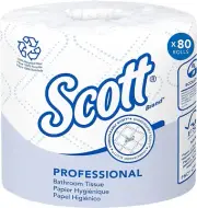 "Go Green with Scott® Professional 100% Recycled Fiber Toilet Paper - 80 Packs o