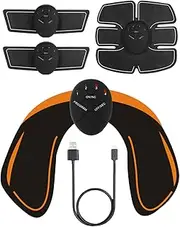 Muscle Stimulator - EMS Ab Stimulator for Muscle Growth - EMS Rechargeable Fitness Trainer Massage Workout Equipment for Leg, Exercise & Belly