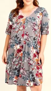 TS TAKING SHAPE plus size M / 20 Bamboo Lace Floral Nightie soft sleepwear NWT!