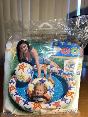 Intex The Wet Set 3 PIECE Pool Set POOL 48" X 10" 20" POOL RING FLOAT 20" BALL