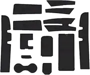 for, for Geely, for, for Zeekr X 2023-2024 Car Accessories Leather Door Central Console Water Cup Storage Box Gate Groove Mat Non-Slip Mats Car Door Slot Dustproof Mat(Black)