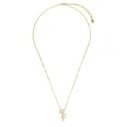 LUXURY LETTERS F INITIAL PENDANT GOLD