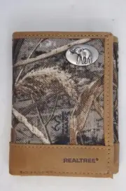 ZEP-PRO Republican Elephant REALTREE MAX-5 Camo Trifold WALLET Tin gift Box