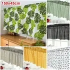1Pcs Valance Hem Coffee Short Curtain Window Drapes for Cabinet Door Bedroom