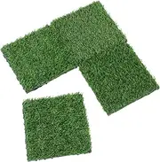 Vaguelly Preserved Moss Mat 4pcs Artificial Grass Mats Fake Grass Pad 30cm x 30cm Outdoor Rug for Garden