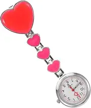 [BESTYASH] 1pc Doctor Nurse Pocket Watch Nurse Watch Black Light Pen Nurse Women Card Holder for Lanyard Digital Pocket Watch Chest Torch Rechargeable Nursing Accessories for Nurses Rosy