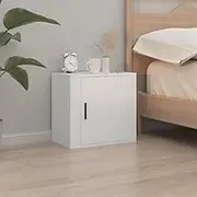 Bedroom Table Wall-Mounted Bedside Cabinet White 50x30x47 cm