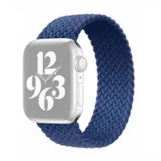 For Apple Watch SE,44-mm Case,Nylon Woven Watchband Size Large,Blue