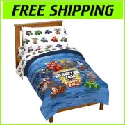 Super Soft 4-Piece Monster Jam Toddler Bedding Set - Includes Comforter & Sheets