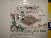 Carolina rig 20 fishing rigs 3/4 oz with 2/0 mustad hook live bait