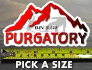 Purgatory Sticker Decal Colorado Telluride Ski Snowboard Durango Mountain Ouray