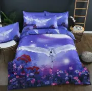 3D Pegasus Unicorn ZHUA1724 Bed Pillowcases Quilt Duvet Cover Set Queen King Zoe