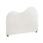 Bed Head King Single Headboard Boucle Fabric White