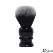 Shaving Brush - Maggard Razors Black Handle, Black & White Synthetic Brush, 22mm