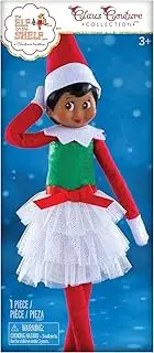 The Elf on the Shelf Claus Couture Merry Mistletoe Party Dress Clothes Set for Your Scout Elf - Accessories Include White Dress with Glittery Green Bodice