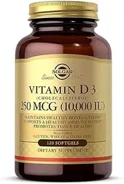 Vitamin D3 (Cholecalciferol) 10,000 IU, 120 Softgels