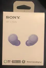 New Sony WF-C700N Wireless Bluetooth Noise Canceling Headphone Earbuds Lavender