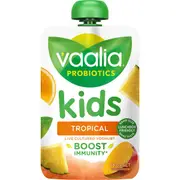 Vaalia Kids Probiotic Yoghurt Pouch Tropical 140g