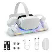 Charging Dock for Oculus Quest 2 Magnetic Charging Station for Meta Quest 2 VR