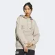 【adidas 愛迪達】上衣 女款 長袖上衣 帽T 運動 三葉草 MC HOODIE L 米 IW9412