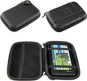 [caseroxx] GPS Navigation Device Case for Tomtom GO Classic 5 GPS Device in Colour of Your Choice GPS Case for Tomtom GO Classic 5 GPS Case with Zip and Elastic Band in Black