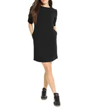 Nzt By Nic+Zoe Ruched Elbow Sleeve Dress