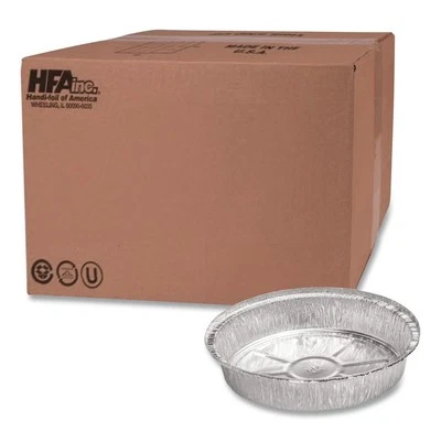 Handi-Foil 204600 9" x 1.66" 48 oz. Aluminum Container - Silver (500/CT) New