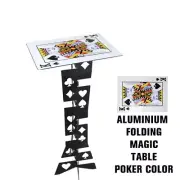 Aluminum Magic Folding Table Magician Portable Poker Table for Stage Illusion