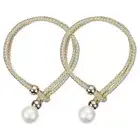 Curtain Tieback, 2 Pack Polyester Hand Woven Rope Curtain Holdback Champagne