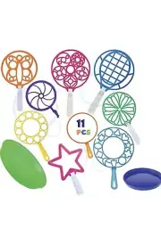 11 Pieces Bubble Wands Set for Kids - Large Bubble Wands Colorful Bubble Wands