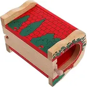 Boys and Girls Toy Train Track Set Wooden Railroad Track Expansion Tunnel Accessory for Playtime