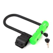 Ultra 410 Anti Theft Bike U Lock Bicycle Motorcycle Gates Fences Safety Lock with 2 Keys