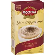 Moccona Coffee Skim Cappuccino Sachets 10 Pack