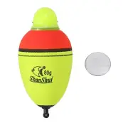 2.8oz Lighted Fishing Slip Bobber EVA LED Fishing Float with Battery Yellow