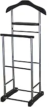 Proman Product Twin Valet with Wooden Hanger Tray & Trouser Bar, Walnut