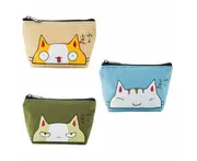 Cute Coin Wallet Cat Exchange Bag Vintage Canvas Zipper Wallet Mini Bag Christmas Birthday Gift,Style2