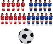 Soccer Table Men Set - Soccer Men Replacements | Rod Soccer Player Set for Table Football Game |Rod Football Men Statues| Resin Table Soccer Replacement Parts for Fans Adults and Boys