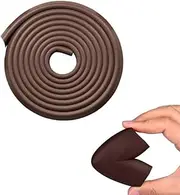 Armastuse Soft Corner Protector,Safety Corner Guards, 2 Meters per roll Protective Foam Cushion Corners Foam Set and Safe,Suitable for Edge of Table,Chair,TV Bench,Bed,Door,Wall(Brown)