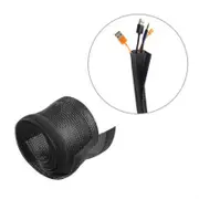 Brateck VS-135-B Flexible Cable Wrap Sleeve with Hook and Loop Fastener 135mm/5.3" Black