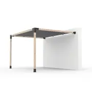Toja 3.05 x 3.66m Grid Wall Mount Pergola Kit W/ Shade Sail