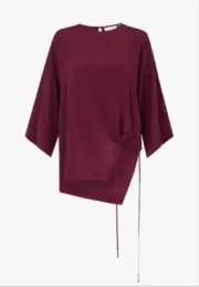 Beating Hearts Asymmetric Silk Drawing String Blouse- Sass & Bide- Size 40 -BNWT