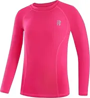 [Runhit] Boys Compression Shirt Kids Black Long Sleeve Athletic Undershirt Youth Quick Dry Baselayer for Football Baseball