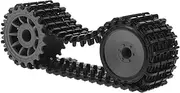 1 Set Tank Tracks for Rc Crawler Robot Car Model DIY Replacement Wheels for Tank Model Construction with Enhanced Drive System and Realistic Design