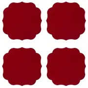 Mario Luca Giusti Acrylic Coasters Set of 4 Pcs Red