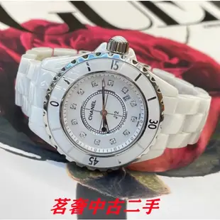 CHANEL 香奈兒 J12系列 白色陶瓷 33mm 女錶 石英錶 手錶 女生手錶#