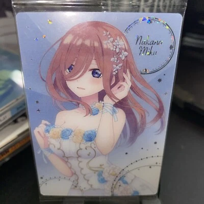 Miku Nakano The Quintessential Quintuplets Wafer Foil Card Bandai No.3 Unopened