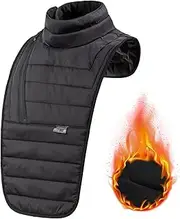 [Generic] Warm Neck Wrap - Heating Pad For Neck | Multifunctional Black Winter Neck Tube Gaiter For Women Men Males - Soft Long Cotton Padding Windproof Chest Warmer | Heating Pads, Black, Refer to description