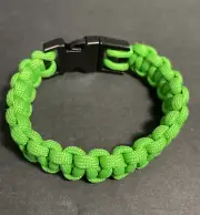 Paracord Parachute Cord Emergency Survival Hiking Bracelet Bright Green