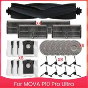 For MOVA P10 Pro Ultra Robotic Vacuum Cleaner Spare Accessories,Main Brush,Filter,Mop Cloth,Dust Bag As Shown